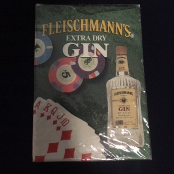 VTG 1992 Fleischmann's Extra Dry Gin Playing Deck Cards Poker Size Sealed - Picture 8 of 9